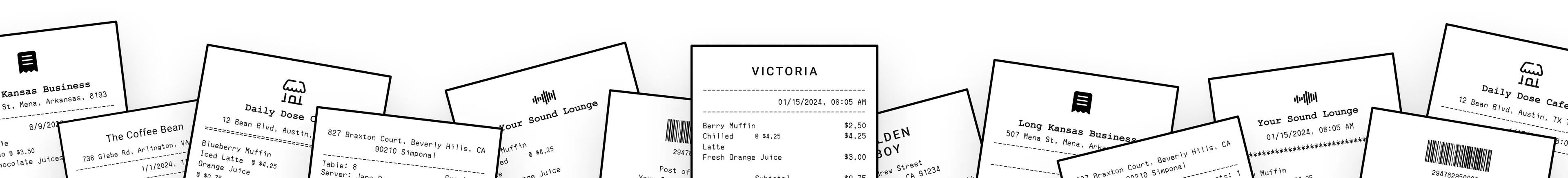 Receipt decoration